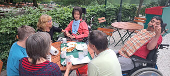 Cafébesuch am Schlachtensee.